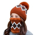 thumbnail image 2 of Womens Thermal Knit Hat with Scarf and Earmuffs Winter Warm Cycling Cap, 2 of 4