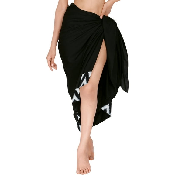 HAPPY BAY Women's Beachwear Summer Bikini Wraps Sarong Swim Cover up Wrap Skirt Swimwear Swimsuit Beach Coverups for Women One Size Squid Ink_AD383