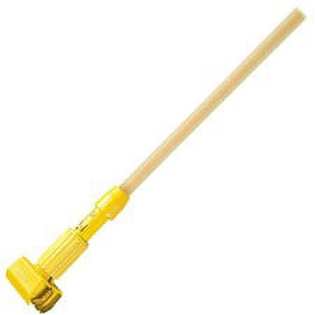 Rubbermaid Commercial Gripper Wet Mop 60" Wood Handle - 60" Length - Yellow - Hardwood - 1 Each | Bundle of 5 Each