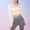 White, variant on Xysaqa Crop Tops for Women Halter Long Sleeve Yoga Tops with Built In Bra Stretch Fitted Cropped Athletic T Shirts (Fake Two Piece) White 12 Clearance