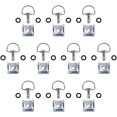 thumbnail image 1 of Oldbones Motorcycle Quick Release D-Ring Race Fasteners 17mm Chrome Silver (10 Pack), 1 of 5