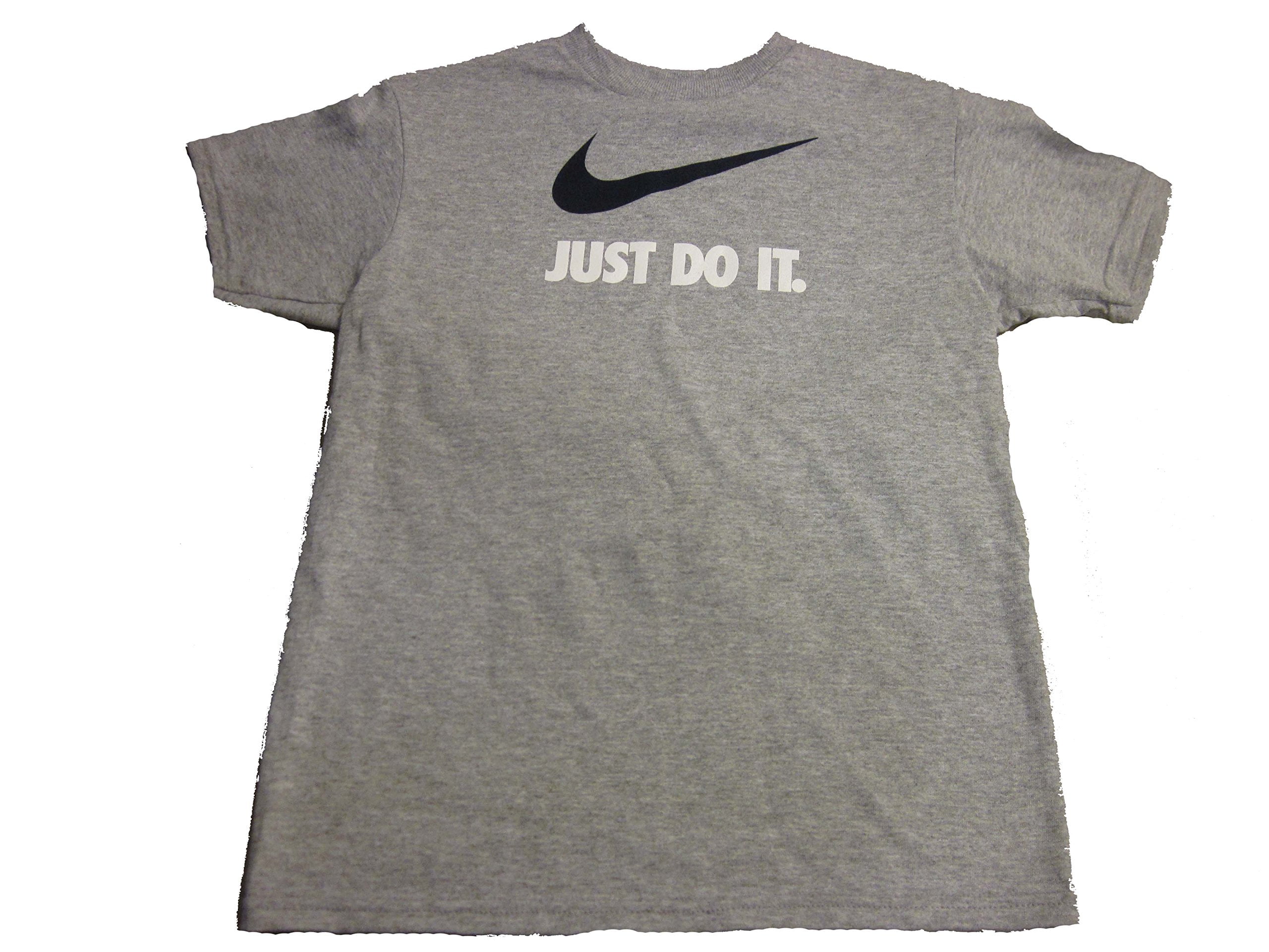 Nike Little Boys Graphic T-Shirt (4, Grey Heather (Navy/White Logo ...