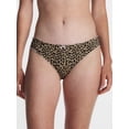 thumbnail image 2 of No Boundaries Cotton Stretch Cheeky Panties with Lettuce Edge, 3 Pack, Women's XS-XXXL, 2 of 8