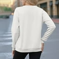 thumbnail image 6 of Women's 1/4 Zip Pullover Sweatshirt with Pocket Solid Color Loose Crewneck Quarter Zipper Fall Winter Tops (XL, White), 6 of 6
