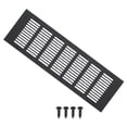thumbnail image 1 of Cubierta de Ventilación Rectangular Uxcell 12"x4" con Rejilla de Ventilación y Tornillos para Gabinete Negra, 1 of 6