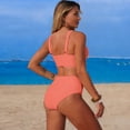 thumbnail image 5 of Women's Two Piece High Waisted Bikini Set Tummy Control Swimsuit Full Coverage Bathing Suit Orange M, 5 of 6