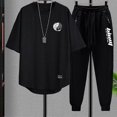 thumbnail image 3 of Camiseta de hombre de alta calidad, conjuntos de pantalones superiores, ropa informal para hombre, oferta básica, venta al por mayor, pantalones gráficos de estilo coreano, 5xl de algodón, 3 of 5
