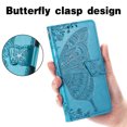 thumbnail image 5 of Samsung Galaxy S22 5G Case, Dteck PU Leather Butterfly Embossed Design Phone Case Flip Notebook Wallet Card Slot Holder Magnetic Stand Cover for Samsung Galaxy S22 5G, Blue, 5 of 6