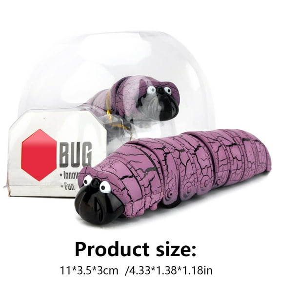 1 Set RC Tricky Toys Simulation Caterpillar Caterpillar Toys Parent-child Fake Worm Model for Household School Kindergarten Birthday Gifts Purple