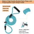 thumbnail image 3 of Vivifying Slip Lead Dog Leash, 6.5FT Reflective Durable Rope Dog Leash, Dog Slip Leash with Comfortable Handle for Medium and Large Dogs (Blue), 3 of 8