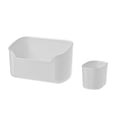 thumbnail image 4 of Cosmetics Storage Box Large Capacity Half Transparent Plastic Desktop Makeup Brushes Lipsticks Container Organizer Home Supplies-Transparent,B, 4 of 8