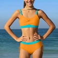 thumbnail image 2 of Djtdsds Girls Beach Swimsuit Front Crop Top Tie Side Bottom Size:9-10 Years, 2 of 3