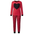 thumbnail image 3 of Valentines Day Matching Family Pajamas Set Love Heart Pattern Family Matching Outfits, 3 of 10