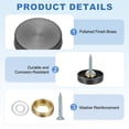 thumbnail image 3 of Uxcell Mirror Screws 304 Stainless Steel Decorative Caps Cover Nails Fasteners Brushed for Sign Advertising Hardware Black 25mm, 3 of 5