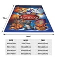 thumbnail image 3 of The Aristocats Throw Blanket Soft Cozy Warm College Printing Oversized Lightweight Home Decoration All Seasons For Sofa Bed Couch Bedroom, 3 of 8