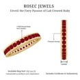 thumbnail image 5 of Rosec Jewels 1.5 CT Channel Set Lab Created Ruby Eternity Band for Women, 10K Yellow Gold, US 9.50, 5 of 8