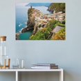 thumbnail image 3 of AVOI Canvas Print Wall Art Italian Seascape with City on Cliffs Architecture & Maps Cities Photography Realism Scenic Colorful Multicolor Ultra for Living Room, Bedroom, Office - 24"x36", 3 of 6