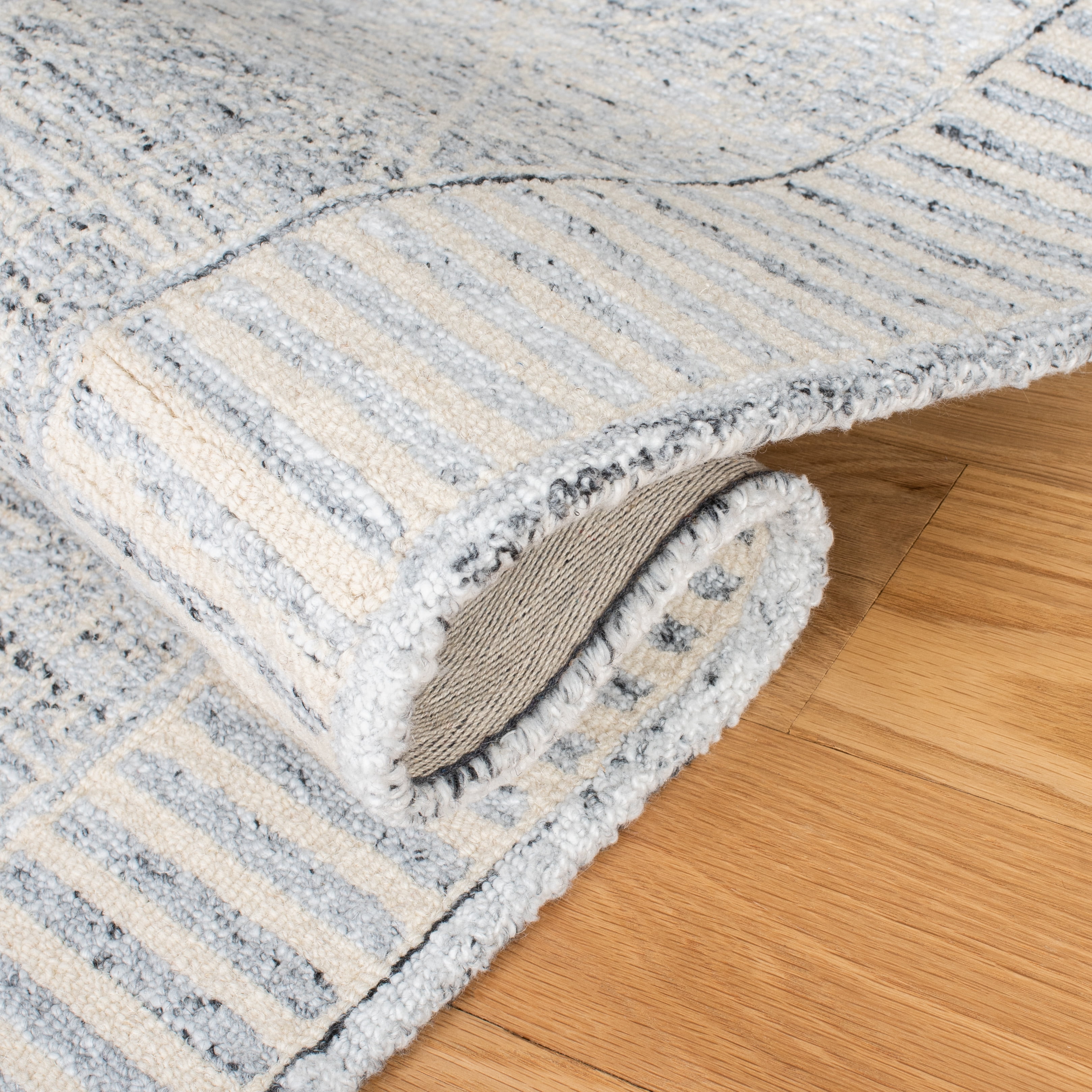 SAFAVIEH Roslyn Dacre Abstract Runner Rug, Grey/Ivory, 2'3" x 9'