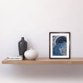 thumbnail image 2 of Melancholy in Blue Woman Modern Folk Art Portrait Artwork Framed Wall Art Print 9X7 Inch, 2 of 5