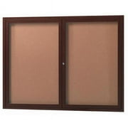Aarco Products WBC3672RC Enclosed Bulletin Board with Walnut Frame