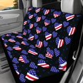 thumbnail image 2 of FUIALDOLG Car Back Seat Covers for Auto Interior Automotive, American Flag Hearts 2 Pack Car Rear Seat Protectors Protects Against Dog Hair Easy to Install, 2 of 4