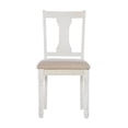 thumbnail image 3 of Pemberly Row Transitional Wood Six Piece Dining Set in Vanilla White and Brown, 3 of 23