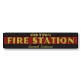 thumbnail image 2 of Old Town Fire Station Novelty Sign, Metal Wall Decor - 4x18 inches, 2 of 4