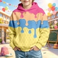 thumbnail image 2 of XAOFW Boys Hoodies Long Sleeve Knit Hooded Sweatshirt With Ice Print And Front Pocket Loose Fit Pullover Hoodies For Casual Daily Wear Trendy Tops 13-14 Years, 2 of 4