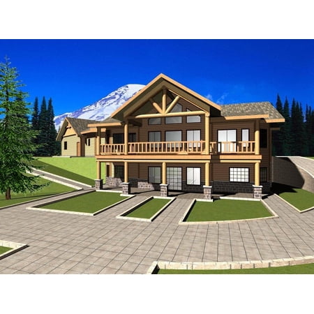 001-2119: Northwest Mountain 3 Bed, 3 Bath Luxury Home Plan, 3385 Sq Ft: Full Blueprints with License to Build by Home Plan Marketplace - Lesuto