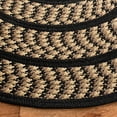 thumbnail image 3 of SAFAVIEH Braided Tanisha Bordered Reversible Area Rug, Beige/Black, 5' x 8' Oval, 3 of 7