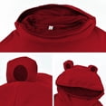thumbnail image 6 of LEAVINGSUO Sweatshirt for Women Long Sleeve,Fashion Women's Stitching Three-dimensional Cute Design Pullover Sweatershirt, 6 of 7