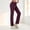 Wine, variant on iHPH7 Womens High Waist Yoga Pants Stretchy Casual Trousers Straight Leg Pull On Side Pockets Women's Activewear Black L