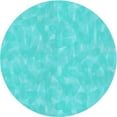 thumbnail image 1 of Ahgly Tapis Rond Lavable en Machine Intérieur Transitionnel Turquoise Bleu Vif, 8 Pieds Rond, 1 of 7