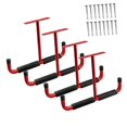 thumbnail image 2 of Flynix 4 Pcs Crochet de Rangement au-Dessus du Garage Présentoir Support Utilitaire, Cintre de Plafond Rouge, 2 of 9