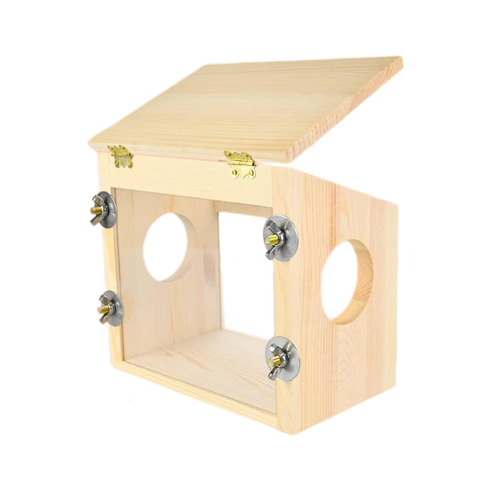YWMJZEU Hamster Wood House Cage Accessories Small Animal Hut Hamster Hideout for Gerbils
