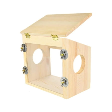 Bvdfgk Hamster Wood House Cage Accessories Small Animal Hut Hamster Hideout for Gerbils