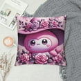 thumbnail image 2 of COMIO Dancing Little Mushroom Throw Pillow Covers Square Home Decorative Cushion Pillowcase, 2 of 5