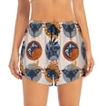 thumbnail image 2 of KLL Vintage Botanical Butterfly Art Pattern Shorts Women,Athletic Shorts High Waisted Running Shorts Pocket Sporty Short Gym Elastic Workout Shorts-X-Large, 2 of 7