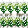 thumbnail image 4 of Luxcidy 8 Bundles Artificial Flowers Outdoor Fake Flower, Artificial Flowers Outdoor, Fake Flowers Plants for Indoor Outside Garden Porch Window Box Home Wedding Farmhouse(White), 4 of 5