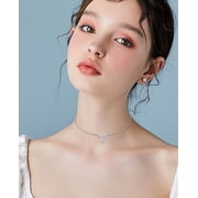 S925 Sterling Silver Dainty Simple Choker Necklace,Rolo Chain,Adjustable 13 Inches To 16 Inches[o1549]