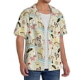 thumbnail image 2 of Lsque pirate with sailing Print Men's Cuban Collar Short Sleeve Shirt Summer Beachwear Casual Button Down Fashionable Vacation Leisure Shirt-4X-Large, 2 of 5