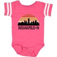 thumbnail image 3 of Inktastic Indianapolis Indiana Skyline Retro Boys or Girls Baby Bodysuit, 3 of 5