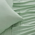 thumbnail image 2 of Great Bay Home Solid Viscose from Bamboo Wrinkle-Resistant Sheet Set  (Queen, Sage), 2 of 6