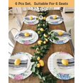 thumbnail image 4 of 15 Inch Round Placemats Set of 4, Blue Pink Hydrangea Non Slip Heat Insulation PP Table Mats, Eucalyptus Leaves Grey Plaid Washable Place Mats for Kitchen Dining Party Table Decor, 4 of 7