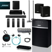 Bose SoundTouch 10 Wireless Music System (Black), SoundSports Aqua Wireless Headphones, Wireless Surround Speakers, Lifestyle 650 Home Theater System, Omni Jewel Stands Complete Home Setup (Reed)