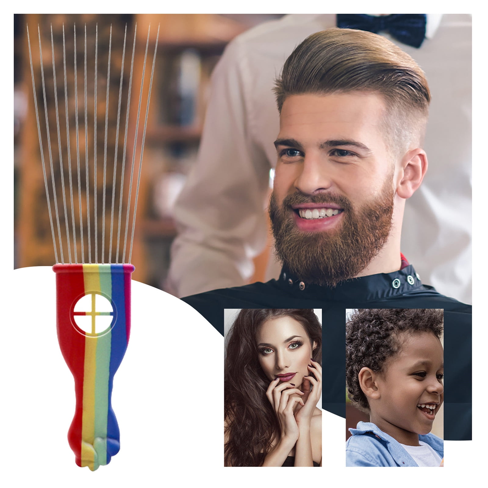 NIUREDLTD Hair Pick, Metal Picks For Hair, Combs Detangle Wig Braid