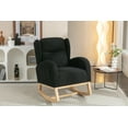 thumbnail image 6 of New Nursery Rocking Chair with Solid Wood Legs, Glider Chair for Nursery Rocker Armchair for Living Room Bedroom, 6 of 7