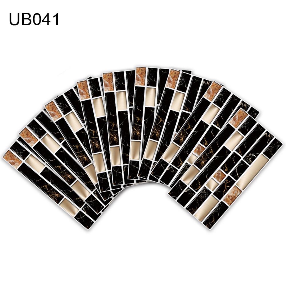 Hadanceo 9Pcs 20x10cm Marble Texture Waterproof Tile Sticker DIY House Floor Wall Decor,UB041