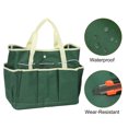 thumbnail image 4 of Jardín Herramientas Bolsa 14 x 6.7 x 12 Grande Oxford Impermeable con Bolsillos Jardín Mano Bolsa Jardinería Planta Herramienta Organizadors Oscuro Verde, 4 of 6