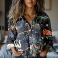 thumbnail image 5 of Chuancc Shirts For Women Long Sleeve Shirts For Women Fall Clothes Womens Office Tops Fall Outfits Tops For Women Trendy Button Down Shirts For Women Black L, 5 of 7